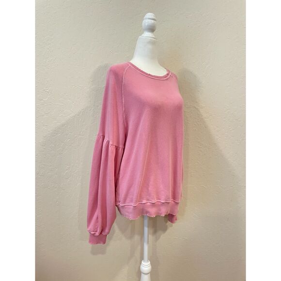 THE GREAT. Tops - ~ The GREAT Med Sweatshirt* Pink, Balloon Long Sleeves Crew Neck Orig $175!